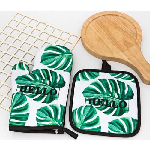 2PCS Thicken Insulated Microwave Oven Gloves Creative Non-slip Baking High Temperature and Anti-scald Gloves