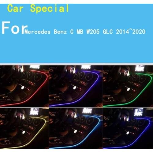 TPYCBX Interior OEM Original Factory Atmosphere advanced Ambient LightFor Mercedes Benz C MB W205 GLC 2015~2020 Dashboard
