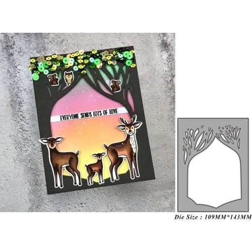 Rectangular Tree Frame 2021 Metal Cutting Dies for DIY Scrapbooking Paper Cardmaking Decor Embossing Crafts No Stamp Stencil