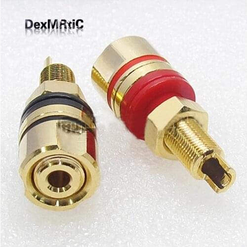 A pair Banana connector Full copper Banana plug sockets high quality terminal Audio Posts