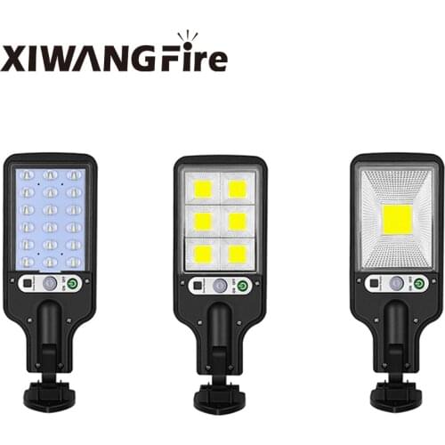 XIWANGFIRE LED Solar Street Light Motion Sensor Outdoor Waterproof Street Light 3 Light Modes Safety Lighting For Garden Terrace