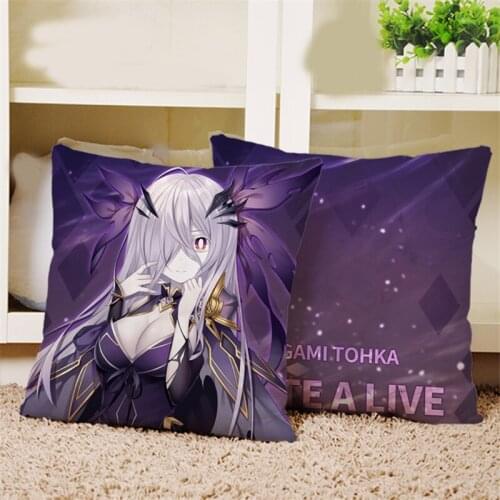 1pcs Anime DATE A LIVE Yatogami Tohka Cartoon Printed Throw Pillow Cushion Cosplay Prop Sofa Decor Women Girl Gift