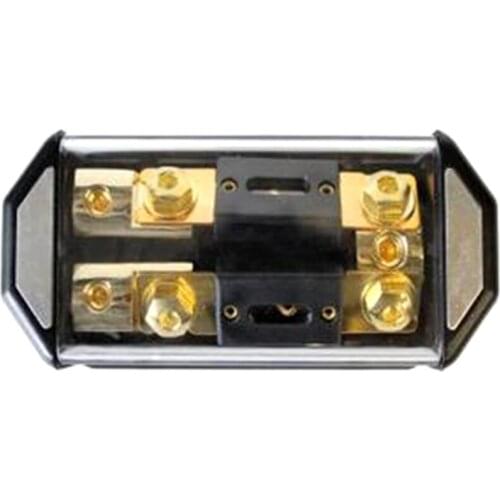 1PC 1 IN 2 ways OUT Car Audio Power Insurance Seat 140x60x40mm Fuse Box with 100A Fork Bolt Fuses