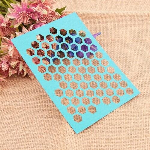 10.6x15cm Honeycomb Lattice DIY Halloween Embossing Mould Card Paper Die Stencils Punch Christmas Metal Cuts Dies Cutting