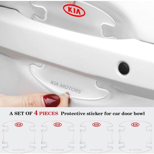 4Pcs Car Sticker Invisible Transparent Car Door Handle Bowl Scratches Protector for Kia Sportage Ceed Rio 3 4 Car Accessories