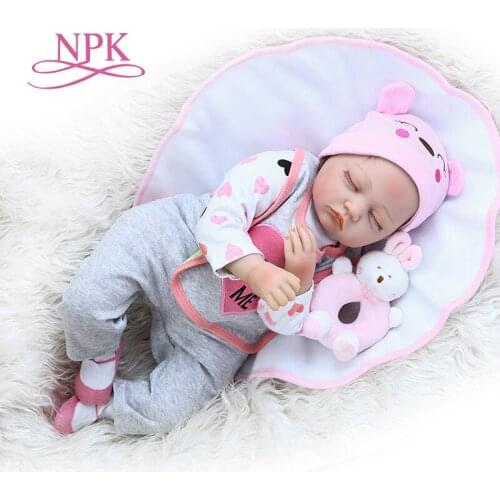 55CM sleeping bebe doll lifelike reborn baby sweet face realistic silicone soft touch adorable real newborn baby size cuddely