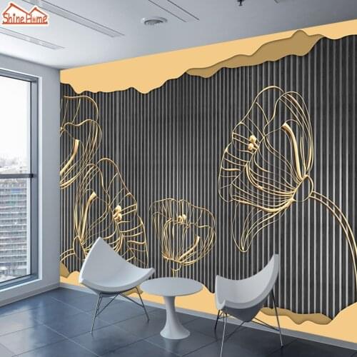 8d Silk 3d Photo Wallpapers Wall Mural Paper Wallpaper for Living Room Walls in Rolls Papers Home Decor Girls Strip Floral Mural