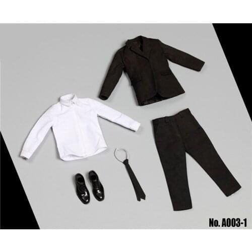 A003 1/6 Male Clothes Business Slim Suit & Pant Suit Clothing Accessories Fit 12'' PH TBL Body