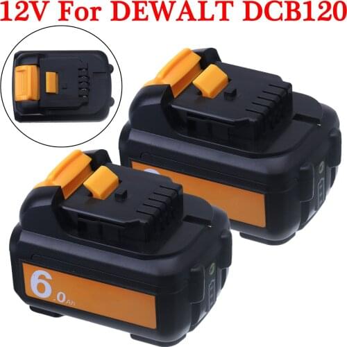 6.0Ah power tool Battery For Dewalt 12V MAX Li-ion DCB120 DCB121 DCB123 DCB125 DCD710 DCF813 DCF815 DCF610 DCB100 DCT410S 121xjd
