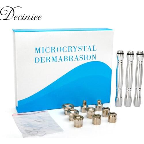 Diamond Microdermabrasion 9 Tips 3 Wands Cotton Filter Dermabrasion Tip for Facial Skin Peeling Blackhead Remover Face Care