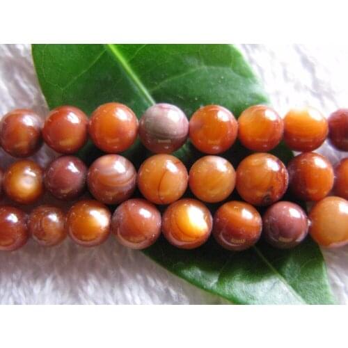 5-6mm Brown Gems Mother of Pearl Shell Loose Beads+75Beads/strands+DIY Jewelry Bracelet Necklace Earrings Accessories