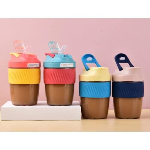 Water Cup Large-capacity Plastic Bottle With Straw Cup Simple Portable Leak-proof Heat-Resistant Anti-Scald Coffee Tea Cup