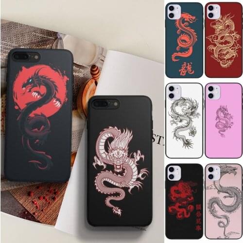 Fashion Dragon Animal Pattern Phone Case Fundas Shell Cover For Iphone 6 6s 7 8 Plus Xr X Xs 11 12 13 Mini Pro Max