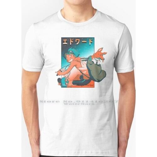 Cowboy Bebop - Ed And Ein T Shirt 100% Pure Cotton Edward Ein Ed Anime Cowboy Bebop Manga Cowboy Bebop Space 90s Japan Space