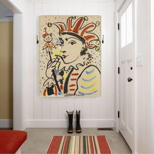 Citon Pablo Picasso《Carnival》Canvas Art Oil Painting Artwork Poster Picture Modern Wall Decor Home Living room Decoration
