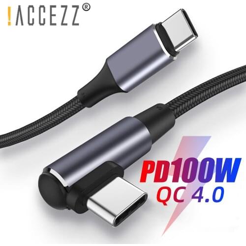 !ACCEZZ 100W USB C to USB Type C Cable QC4.0 Quick PD Charger For Macbook Pro iPad Samsung Xiaomi Huawei Fast Charging Data Cord