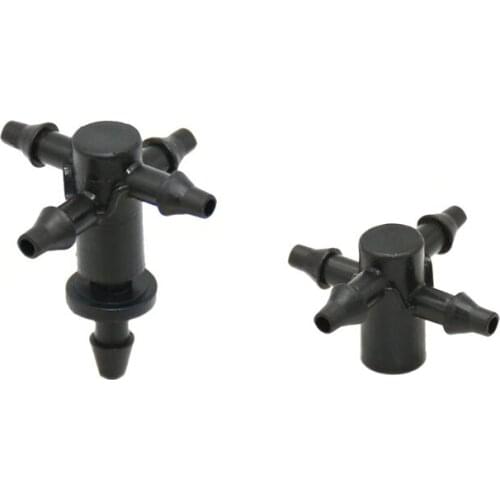 1/8" arrow drip Cross Connector 5-way water splitter 3/5 hose drip arrow system water pipe 4 way splitter 15pcs