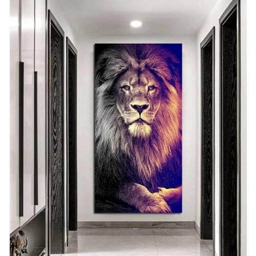 Lions wild animal lion king Canvas Art Painting Posters and Prints Cuadros Wall Art Picture for Living Room Home Decor