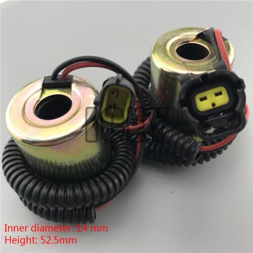 Doosan Excavator coil DH60-5 60-7 Rotary solenoid valve pilot safety lock coil DC12V