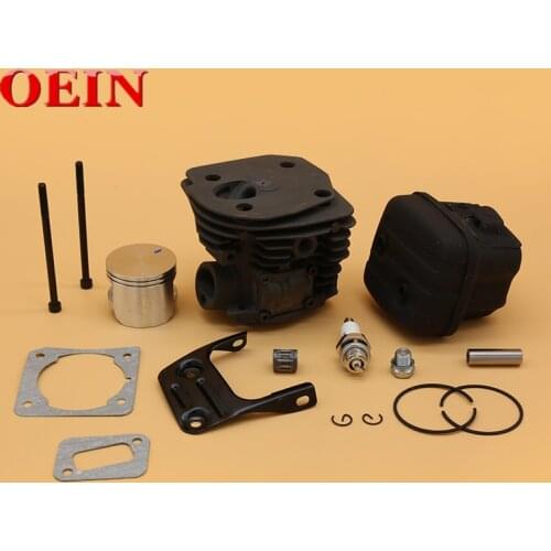 45mm Cylinder Piston Exhaust Muffler Bolt Motor Set Fit For Husqvarna 353 Chainsaw Engine Rebuild Kit Parts