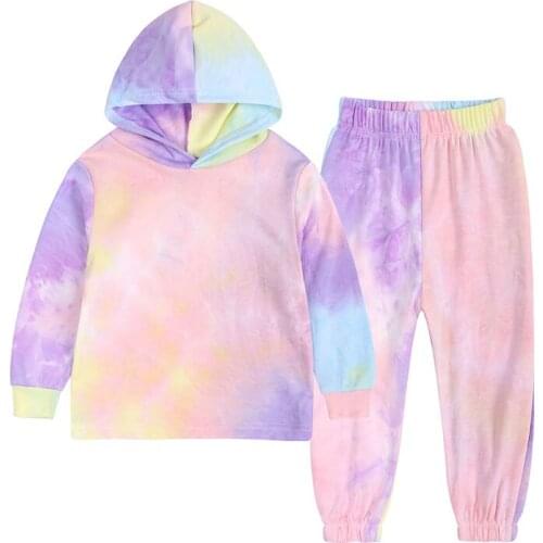 Fashion Children Girls Clothing Set Spring & Autumn Baby Boy Clothes Set Cotton Long Sleeve Hooded Tops+pants Kids Clothes