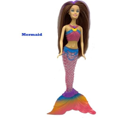 Mermaid Beauty Set Light And Music Doll Girl Gift Children Play Toy Birthday Present Party Favor Doll With Light And Music
