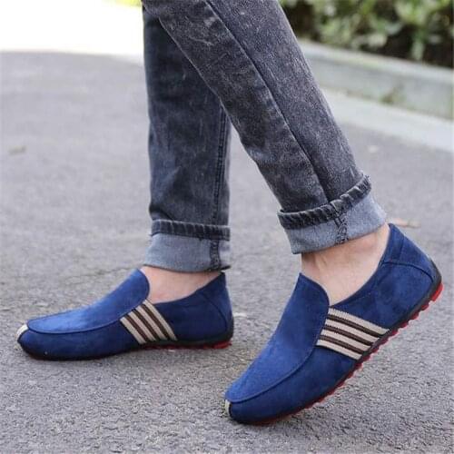 LIN KING Classic Comfortable Men Casual Shoes Loafers Men Shoes Pu Leather Men Flats Shoes Soft Sole Moccasins Shoes Plus Size