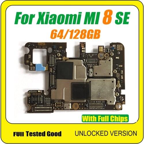 For Xiaomi 8SE MI 8SE Motherboard 100% Clean Replaced Original Mainboard Android OS 64G/128G With Chips