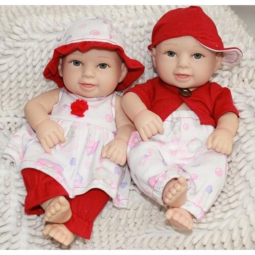 28cm Mini Full Simulation Reborn Doll Handmade Reborn Baby Doll Newborn Lifelike Doll Toys Kids Christmas New Year Gifts