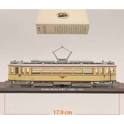 Ho Scale Atlas 1:87 tram GroBer Hecht (C&U/LHB) 1931 Model Toy Ornaments