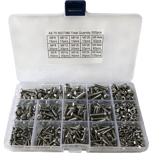New M2 800 Pcs Flat Head Phillips Screws Self Tapping Screw Assortment Kit Wood Thread Nail Screw Set Hex Nut Screw For Computer