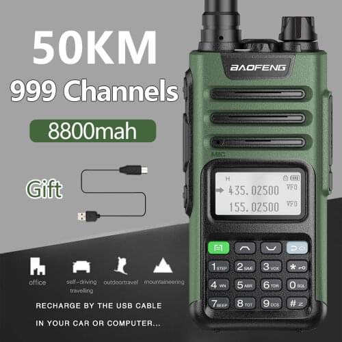 2pcs Baofeng UV-9R Plus 10W IP68 Walkie Talkie Waterproof Dual Band Portable CB Hunting Ham Radio UV 9R Plus HF Transceiver 9R