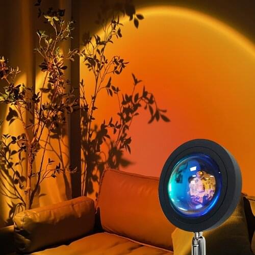 Sunset Projection Night Lights Live Broadcast Background Like Galaxy Projector Atmosphere USB Rainbow Lamp Bedroom Decoration