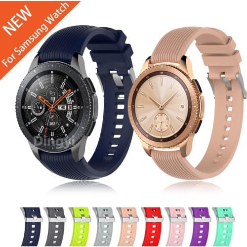 For Samsung Galaxy watch 20/22mm Silicone Strap 42/46mm Gear S3 S2 Classic Band for Amazfit GTR/Huawei Watch 2 GT bracelet belt