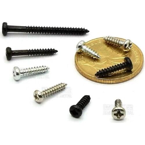 500pcs/lot PA2.1/2.2/2.4x6.5/8/9.5/10/14/25mm GB845 Carbon steel phillips pan / round head self tapping screw