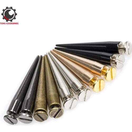 Large Size Brass Spike Studs and Spikes Metalic Screw Back Spots Cool Punk Garment Rivets Bullet Spikes Cone Screw Studs