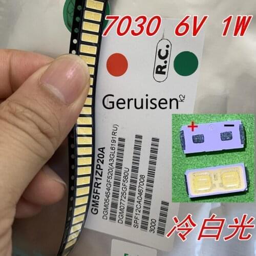 100PCS For SHARP LED TV Application LED Backlight High Power LED 1W 6V 7030 Cool white LCD Backlight for TV