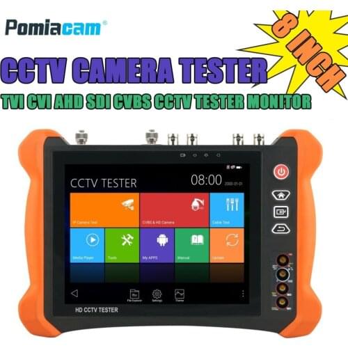 X9 8MP TVI CVI 5MP AHD SDI CVBS CCTV Tester Monitor New IP Camera Tester with 8 Inch Touch Screen Professional CCTV Test Tool