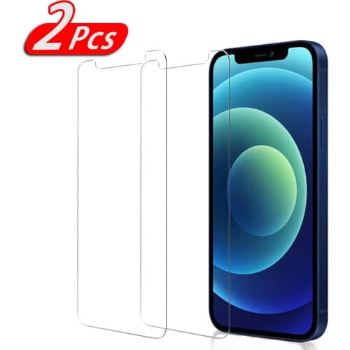 2Pcs Tempered Protective Glass For iPhone 11 12 Pro XR X XS Max Screen Protector Film on iPhone 7 6 8 6s Plus 5 5S SE 2020 Glass