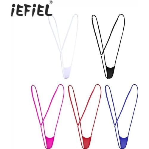 IEFiEL Women Lingerie Catsuit Thong Bikini See-through Underwear Nightwear Bodysuit Sexy Body Sissy Womens Clothing