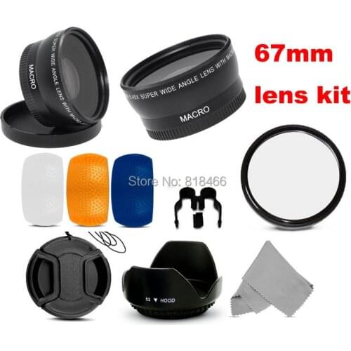 0.43x 67mm fisheye wide angle macro filter + Lens Hood + UV Filter for Nikon D7000 D5200 D5100 D5000 all 67 lens
