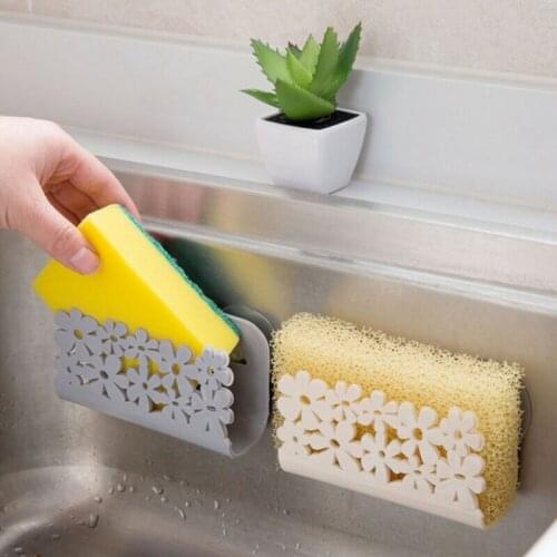 1pc Dish Cloths Rack Suction Sponge Holder Clip Rag Storage Rack kitchen Bathroom Storage Rack Storage Holders