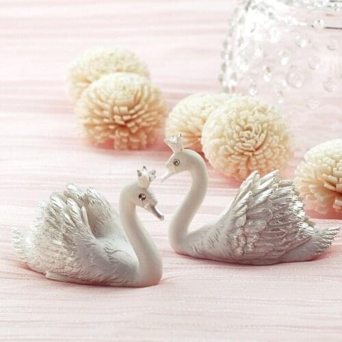 1pcs White Resin Swan Wedding Party Table Number Cards Holder Decoration