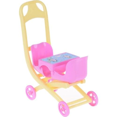 1X Best Selling Baby Stroller Infant Carriage Stroller Trolley Nursery Toys Furniture For Doll Gifts for Baby Girls Doll
