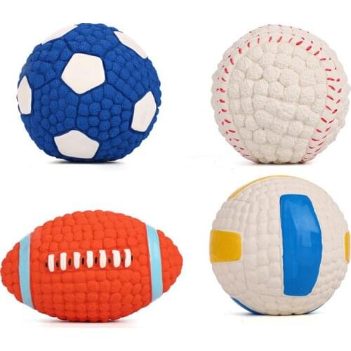 1pcs Squeaky Pet Dog Ball Toys for Small Dogs Rubber Chew Puppy Toy Soccer Football Dog Stuff Dogs Toys Pets Brinquedo Cachorro