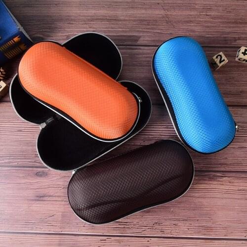 1PCS Sunglass Shell Protector Glasses Box With Zipper Fiber Colorful Cover Sunglasses Case For Women Men Eyeglass Cases 18*5.6cm