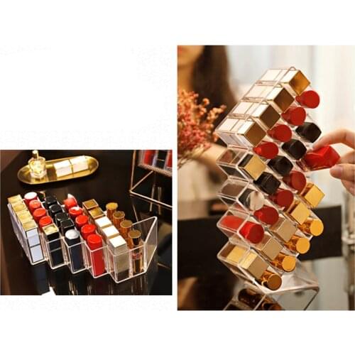 10/16/28 Grids Acrylic Makeup Organizer Storage Box Cosmetic Lipstick Box Case Holder ALI88