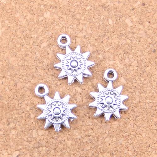126pcs Charms sun 17x12mm Antique Pendants,Vintage Tibetan Silver Jewelry,DIY for bracelet necklace