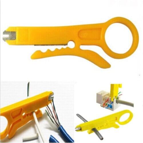 2pc Mini Portable Wire Stripper Knife Crimper Pliers Crimping Tool Cable Stripping Wire Cutter Multi Tools Cut Line Pocket Tool