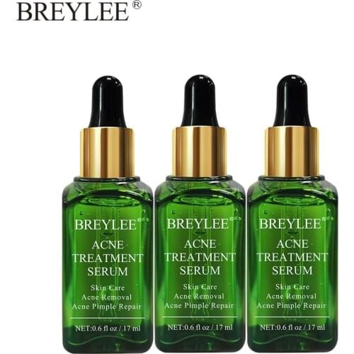 BREYLEE 3pc Removal Acne Repair Serum Set Facial Mask Tea Tree Oil Acne Pimple Treatment Essence Moisturizing Whitening for Face